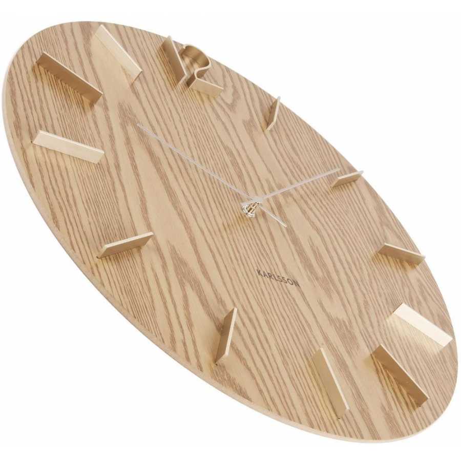 Karlsson Meek Wall Clock Walnut Naken Interiors